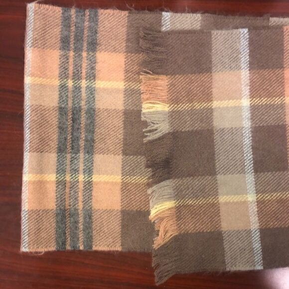 Courtelle Brown Gray Plaid Scarf - Picture 2 of 5